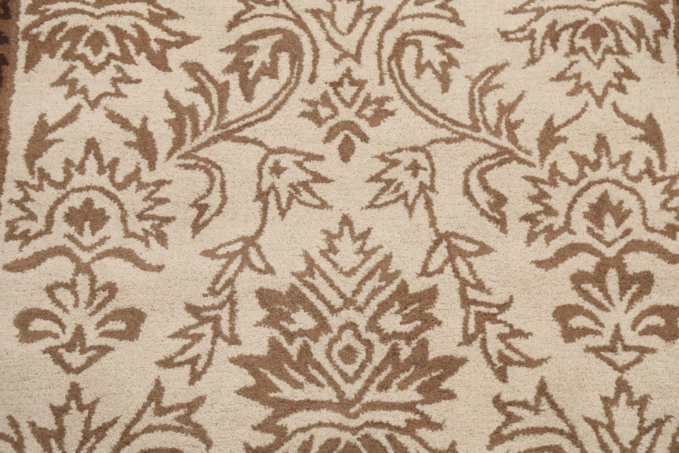 Floral Oriental Area Rug Wool Hand-tufted Traditional Carpet 5x8