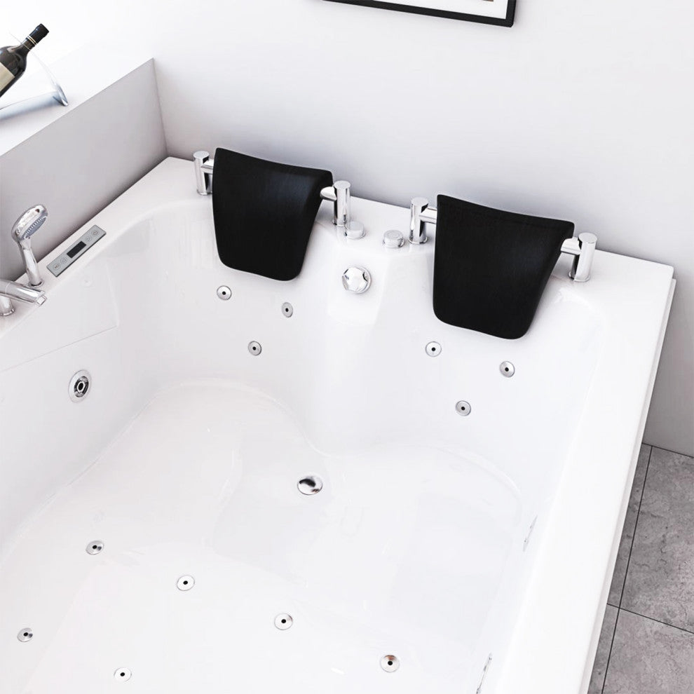 Whirlpool bathtub white 70.8" x 47.2" hot tub with Heater - Florence