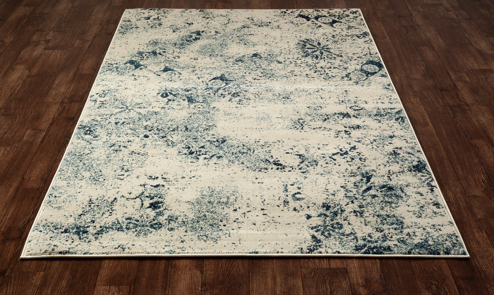 Karelia Cumulus Steel Blue 7'10" Round Area Rug