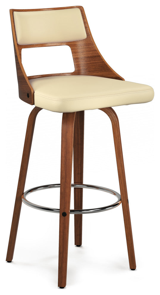 Dallyn Swivel Bar Stool, Set of 2, Cream