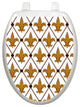 Fleur-de-lis Toilet Tattoos Seat Cover, Vinyl Lid Decal, French Bathroom Decor, Elongated