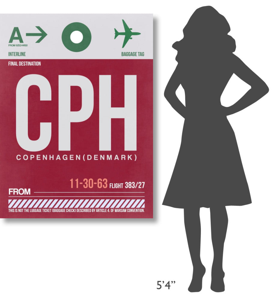 "CPH Copenhagen Luggage Tag 2" Fine Art Print