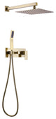 Pressure Balanced Shower System with Rough-In Valve & 10Inch Showerhead, Brushed