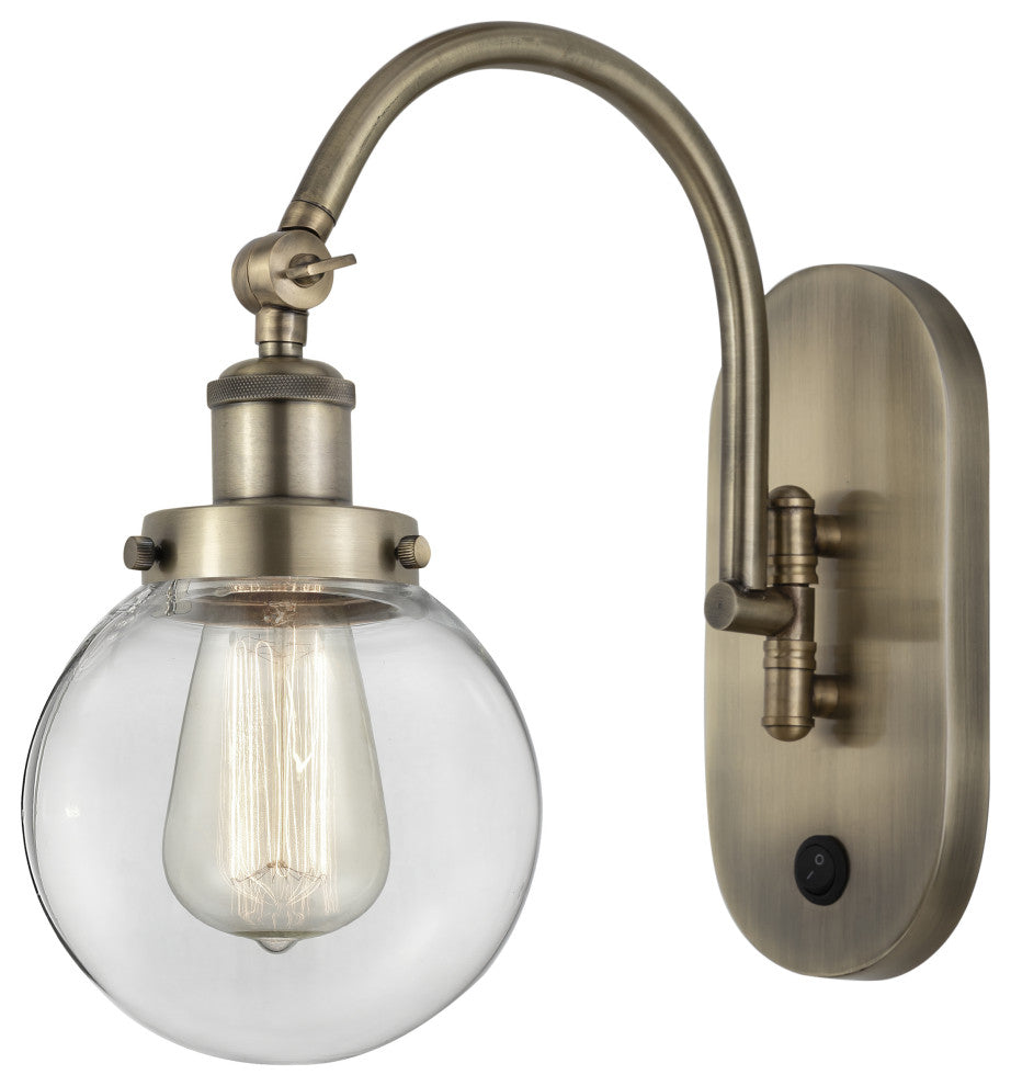 Innovations 918-1W-AB-G202-6-LED 1-Light Sconce, Antique Brass