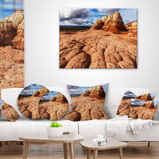 Tough Rocks in Vermillion Cliffs Landscape Printed Throw Pillow, 18"x18"