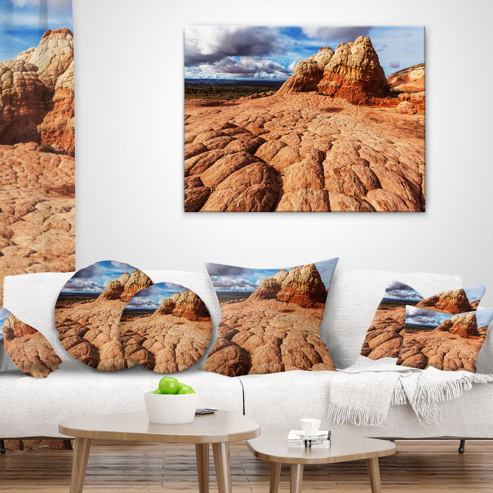 Tough Rocks in Vermillion Cliffs Landscape Printed Throw Pillow, 18"x18"