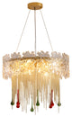 Delemont | Creative Drum Crystal LED Pendant Chandelier for Living Room, 6 Heads