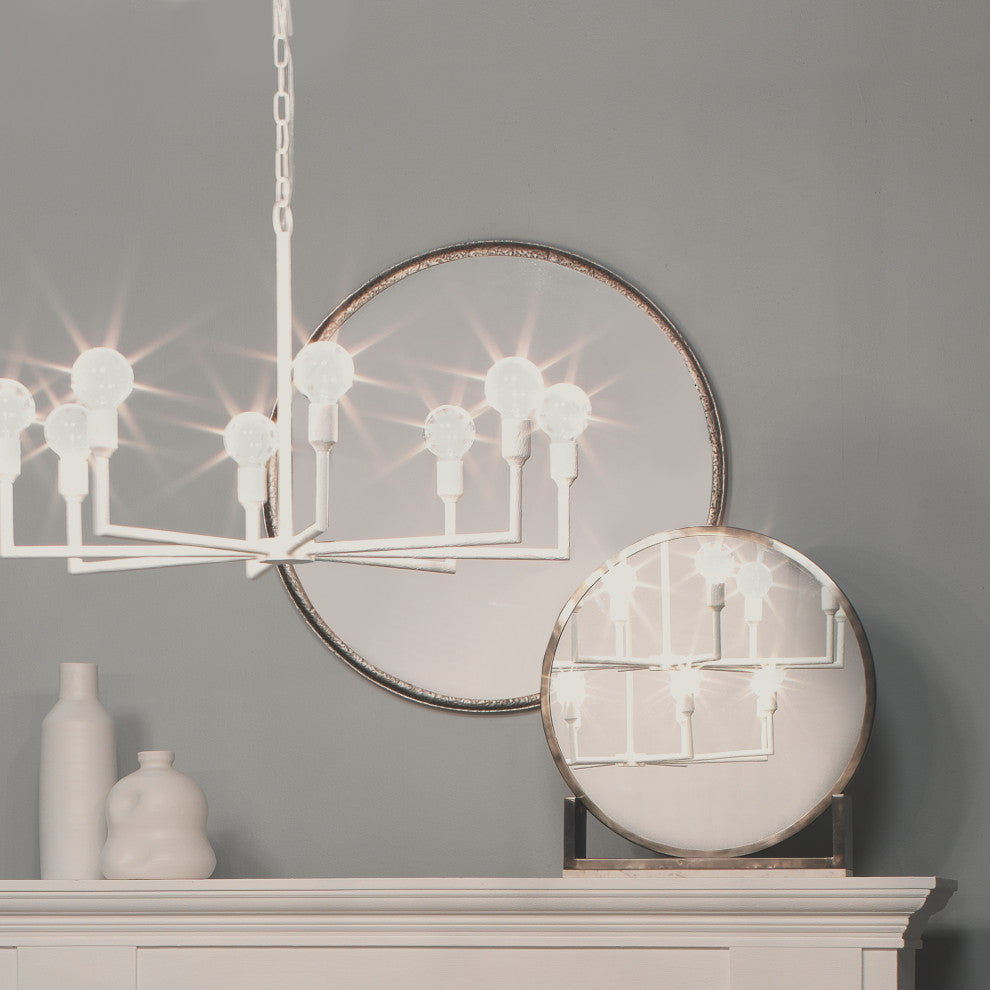 Refined Round Mirror, Silver
