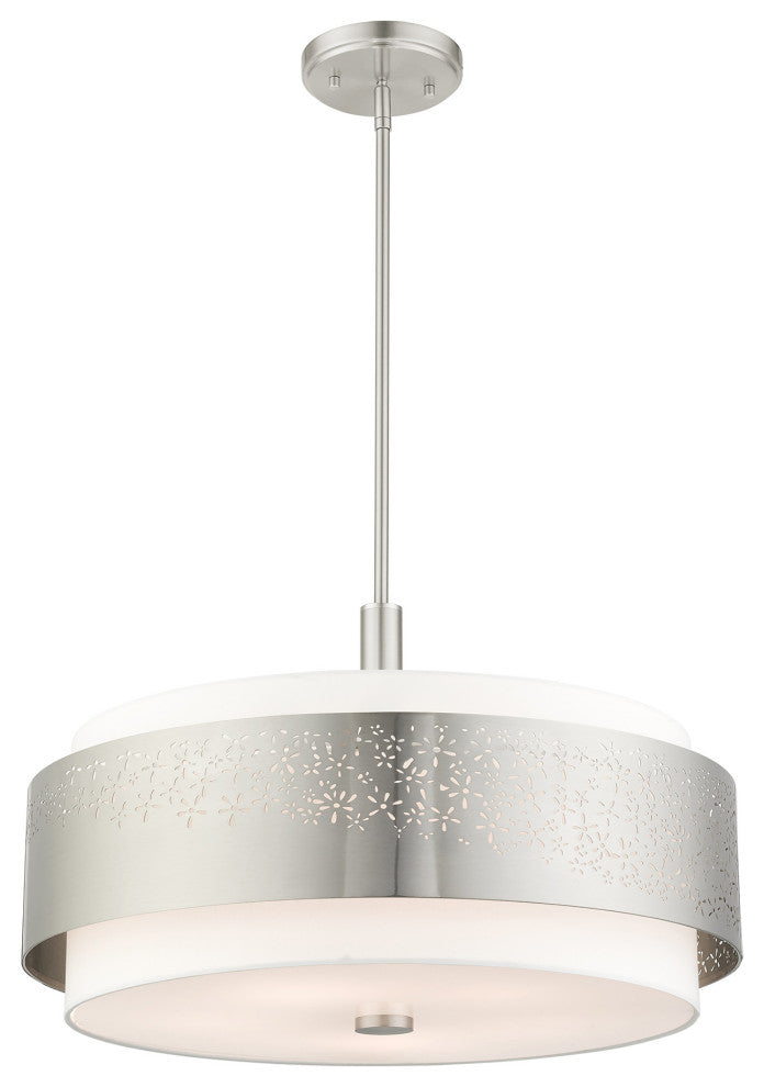 Brushed Nickel Stylish, Transitional, Intricate, Urban Chandelier