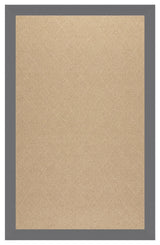 Zoe-Cane Wicker Machine Tufted Rectangle Rug, Ash, 4'x6'