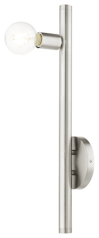 Brushed Nickel Modern, Urban, Scandinavian, Wall Sconce