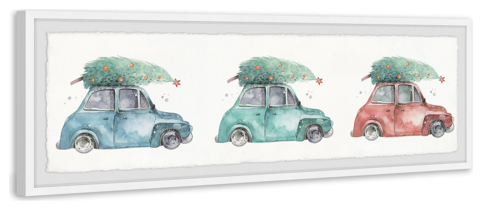 "Pine Tree Shopping" Framed Painting Print, 45x15