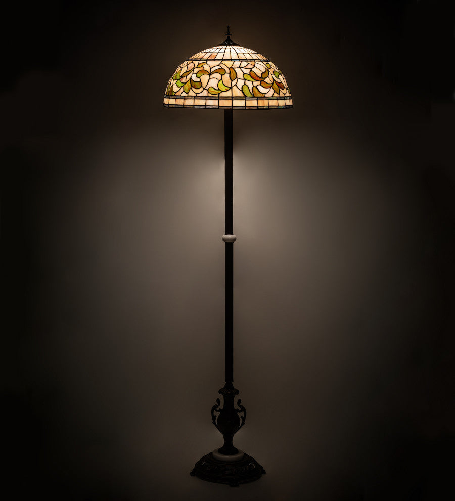 71 High Tiffany Turning Leaf Floor Lamp
