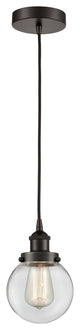 Innovations 616-1PH-OB-G202-6-LED 1-Light Mini Pendant, Oil Rubbed Bronze