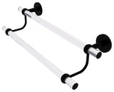 Clearview 24" Double Towel Bar with Twisted Accents, Matte Black