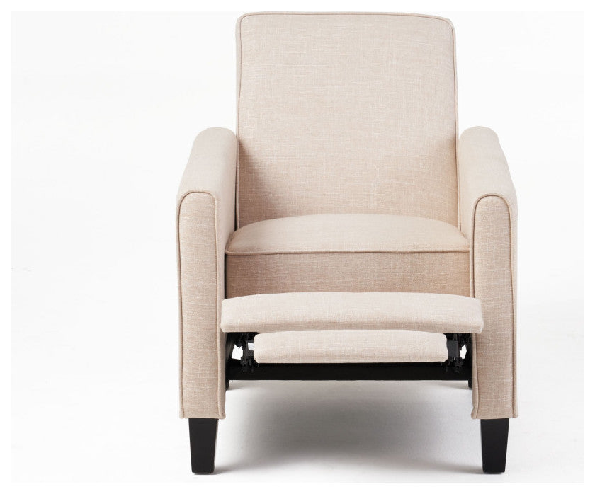 Susan Fabric Recliner, Set of 2, Beige and Dark Brown