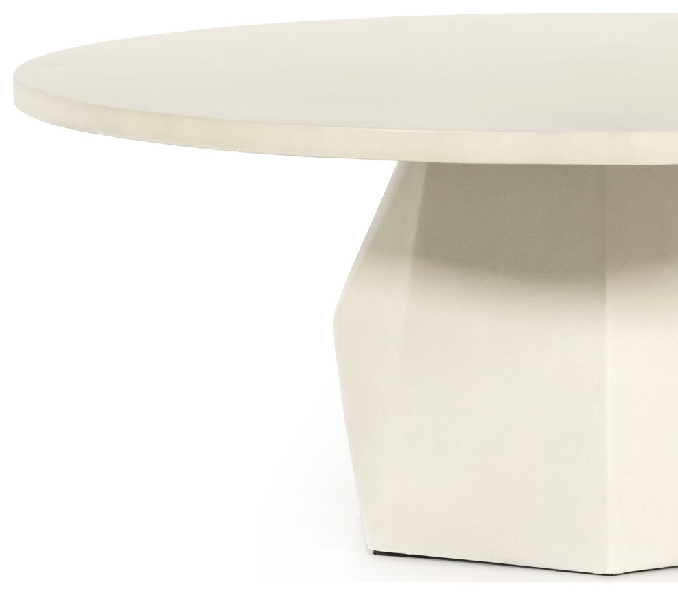 Bowman Outdoor Coffee Table-White Cncrt