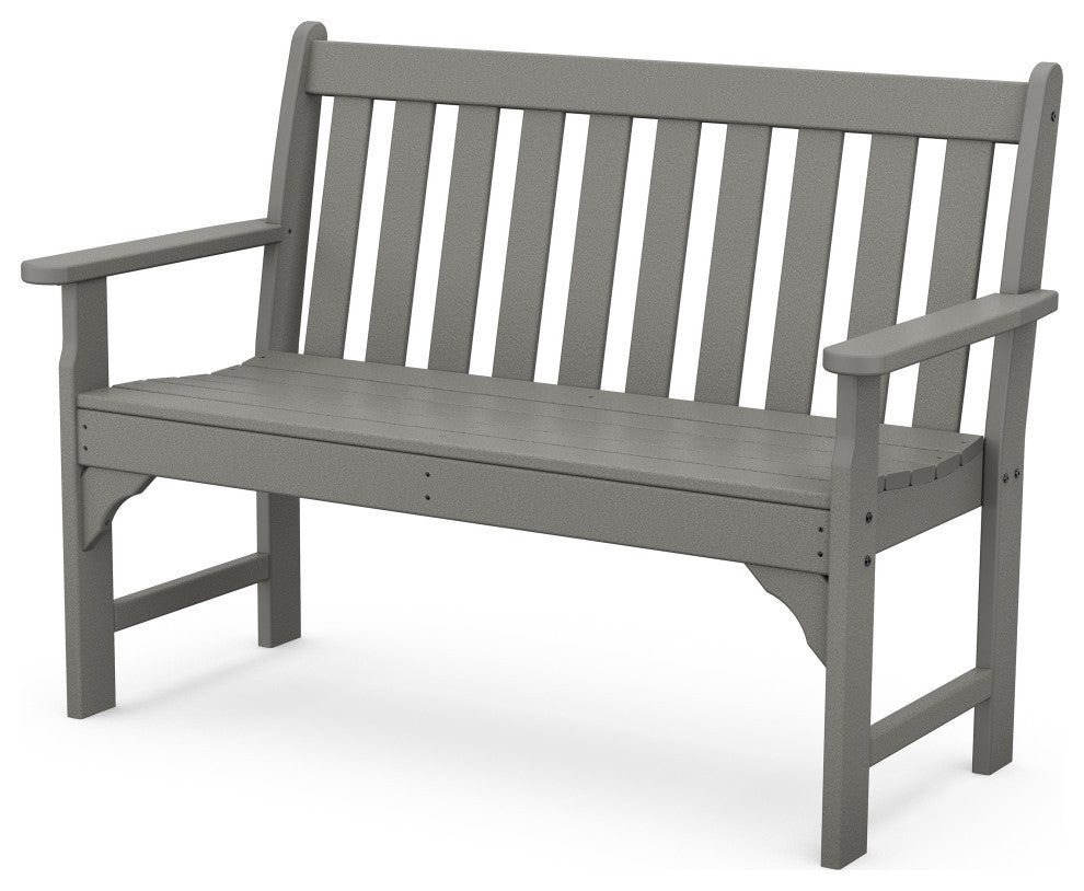 Polywood Vineyard 48" Bench, Slate Gray