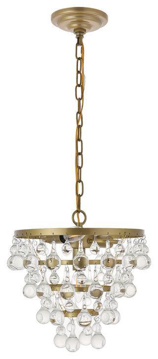 Brass Finish 3-Light Pendant