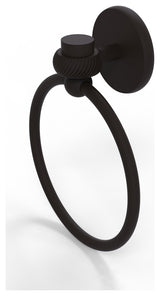 Satellite Orbit One Towel Ring With Twist Accent, Oil Rubbed Bronze