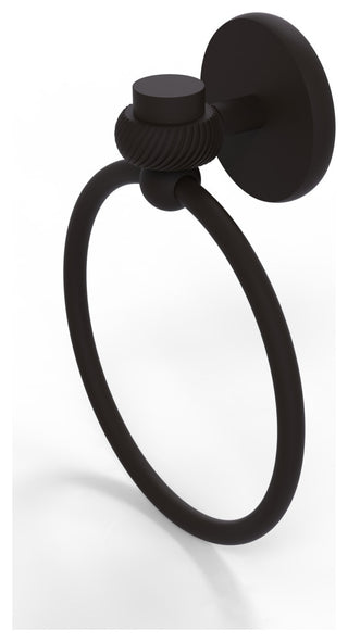 Satellite Orbit One Towel Ring With Twist Accent, Oil Rubbed Bronze