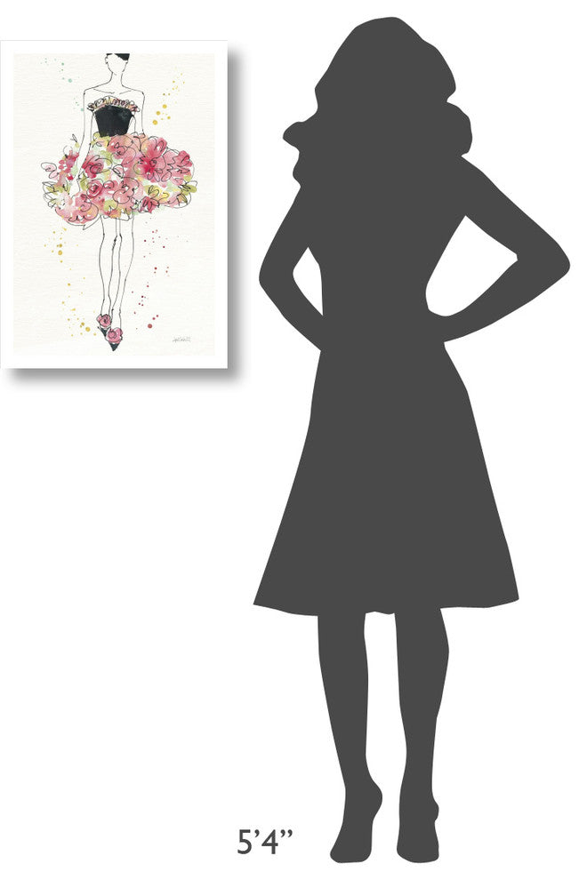 "Floral Fashion II v2" Digital Paper Print by Anne Tavoletti, 18"x26"