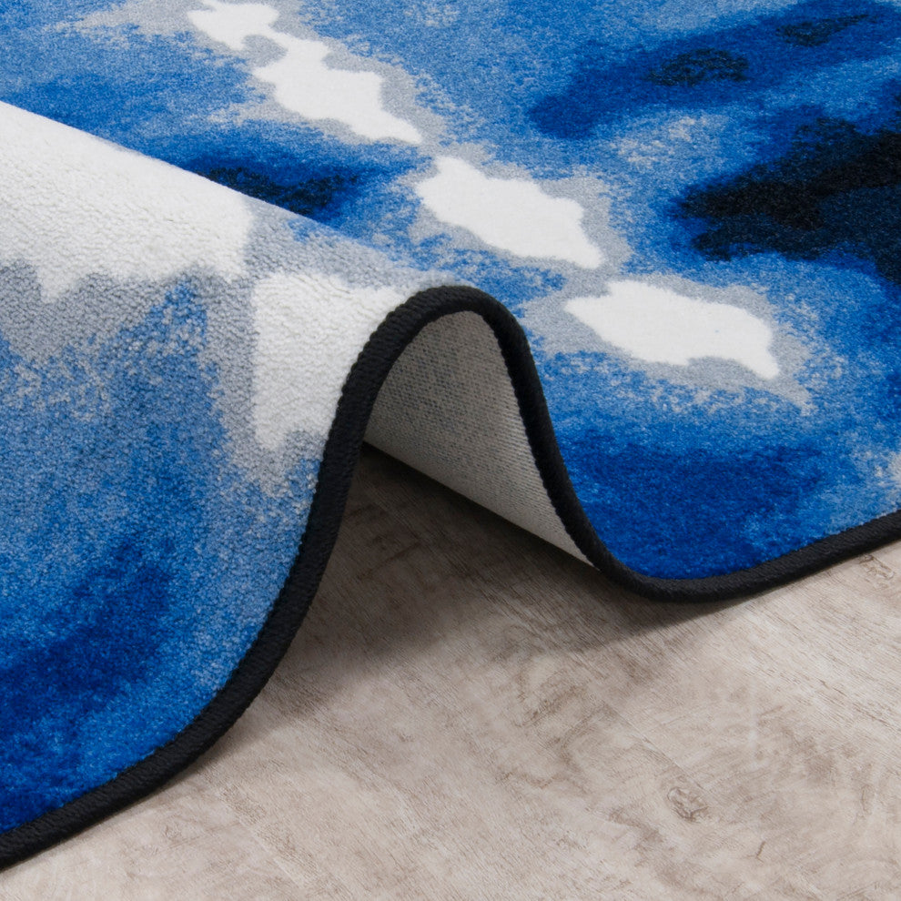Sound Off Cobalt Rug, 7'8" X 10'9"