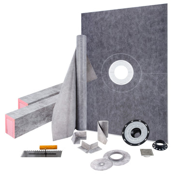 VEVOR Shower Curb Kit Watertight Shower Pan, 38x60 Inch