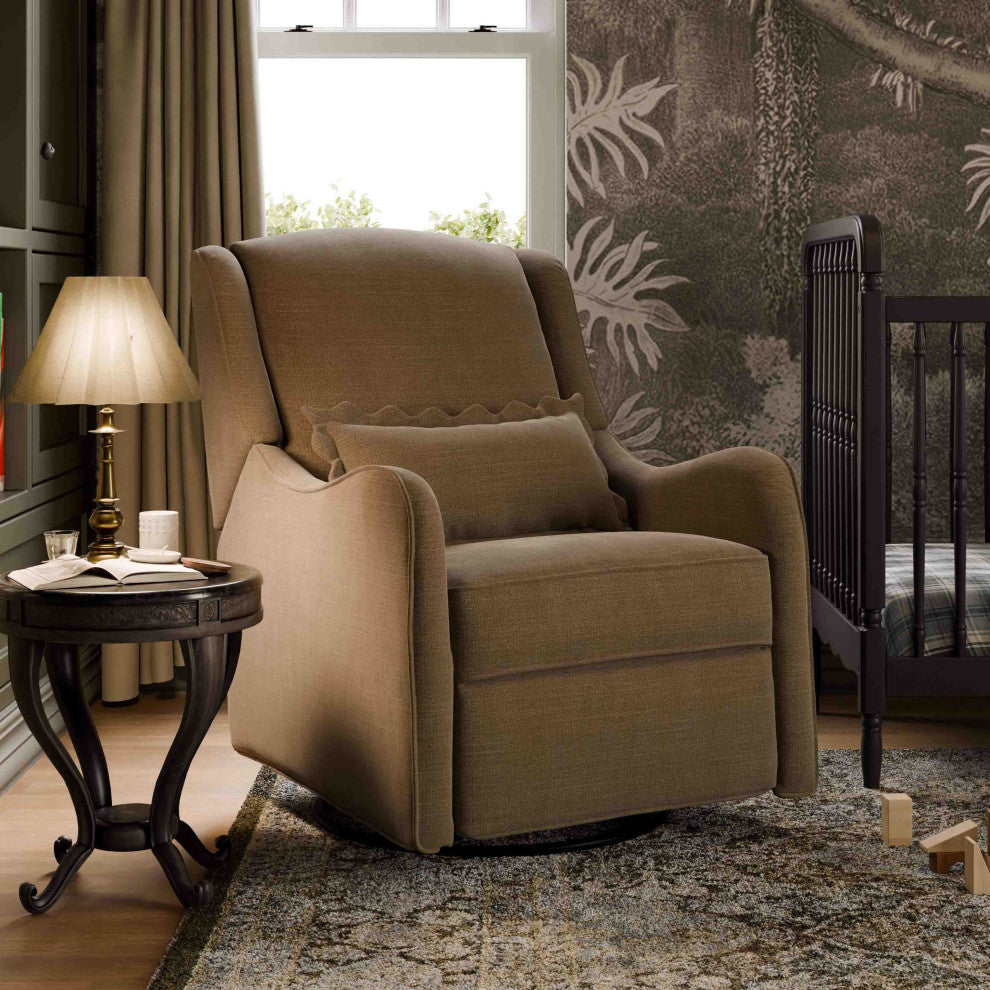 Devon Recliner and Swivel Glider, Performance Truffle Eco-Basketweave