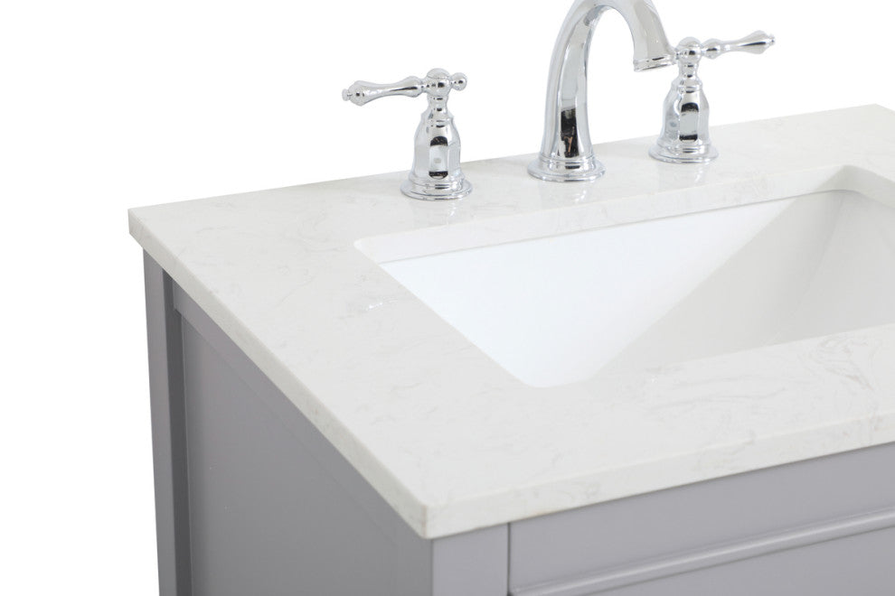 Home Living 24" Single Bathroom Vanity, Gray