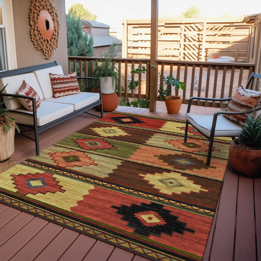 Indoor/Outdoor Phoenix PH1 Canyon Machine Washable 8' x 10' Rug