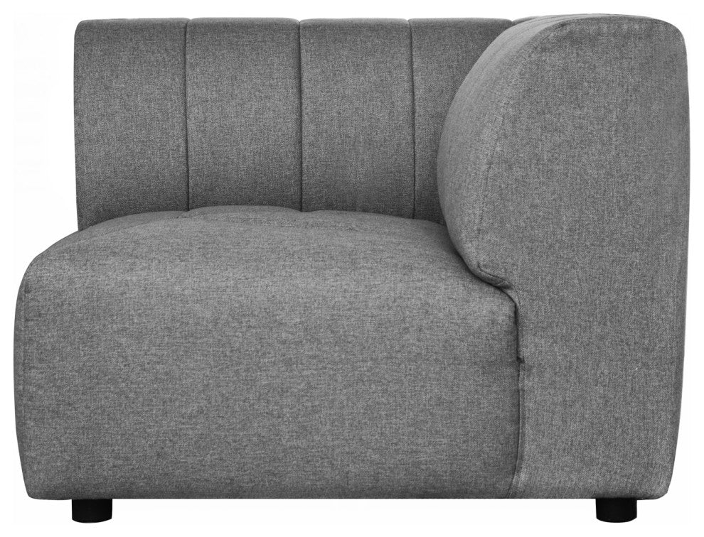 First of A Kind Lyric Corner Chair Gray