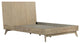 Armen Living Baly 63" Mid-Century Wood Platform Queen Bed in Gray Sandblast