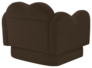 Bloom Upholstered Chair, Brown, Velvet
