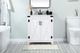 Home Living 19" Farmhouse White-Light Bathroom Vanity