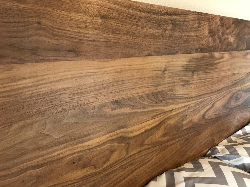 Modern Walnut Headboard, Queen