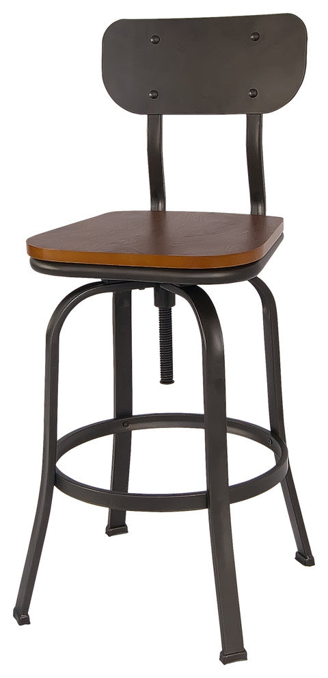 Antique Bronze Swivel Barstool (Set of 2)