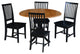42"Dual Drop Leaf Dining Table with 4 Slat Back Dining Chairs