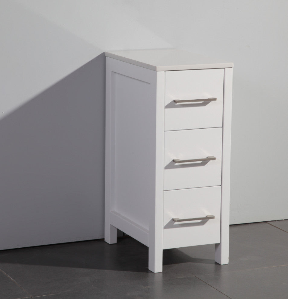Vanity Art Vanity Set With Ceramic Top, 96", White