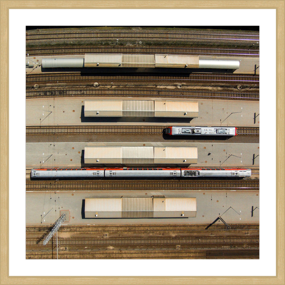 "Trains" Framed Print by Karolis Janulis