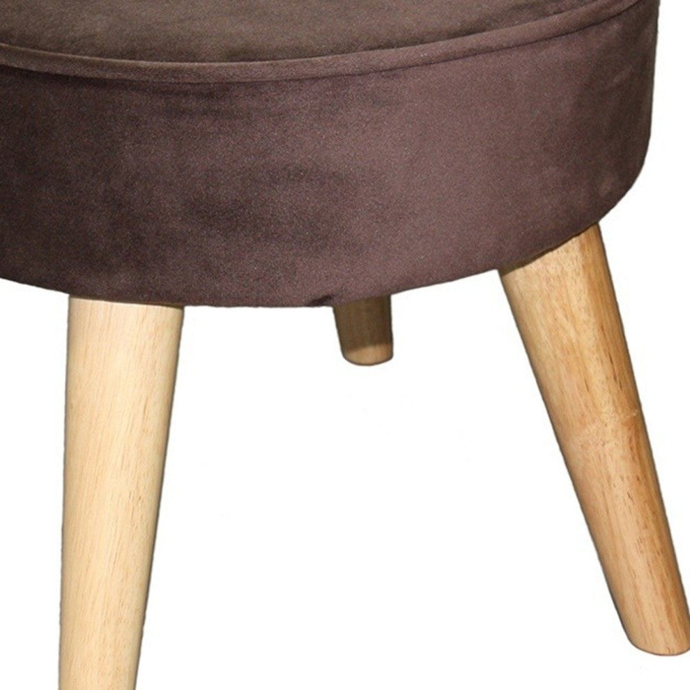 Useful Brown Suede Foot Stool