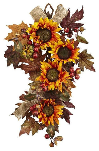 24" Sunflower & Berry Teardrop