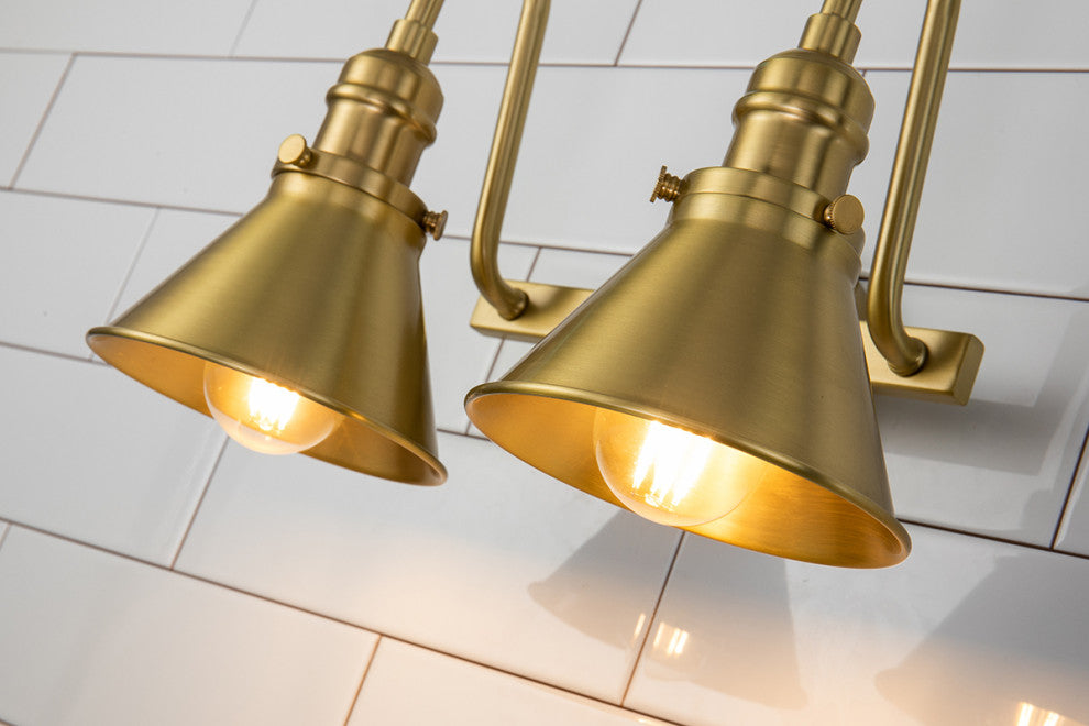 Provence 2 Light Bath Vanity Light in Aged Brass