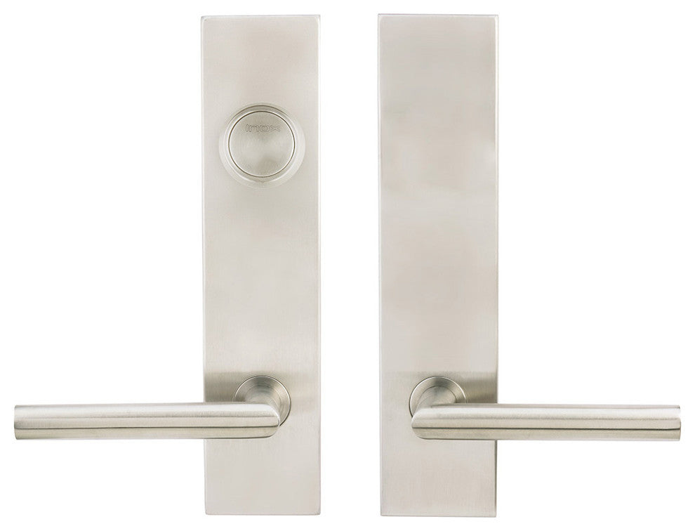 Frankfurt Lever, Tubular Dummy Entry With Dummy Cylinder, Left Hand
