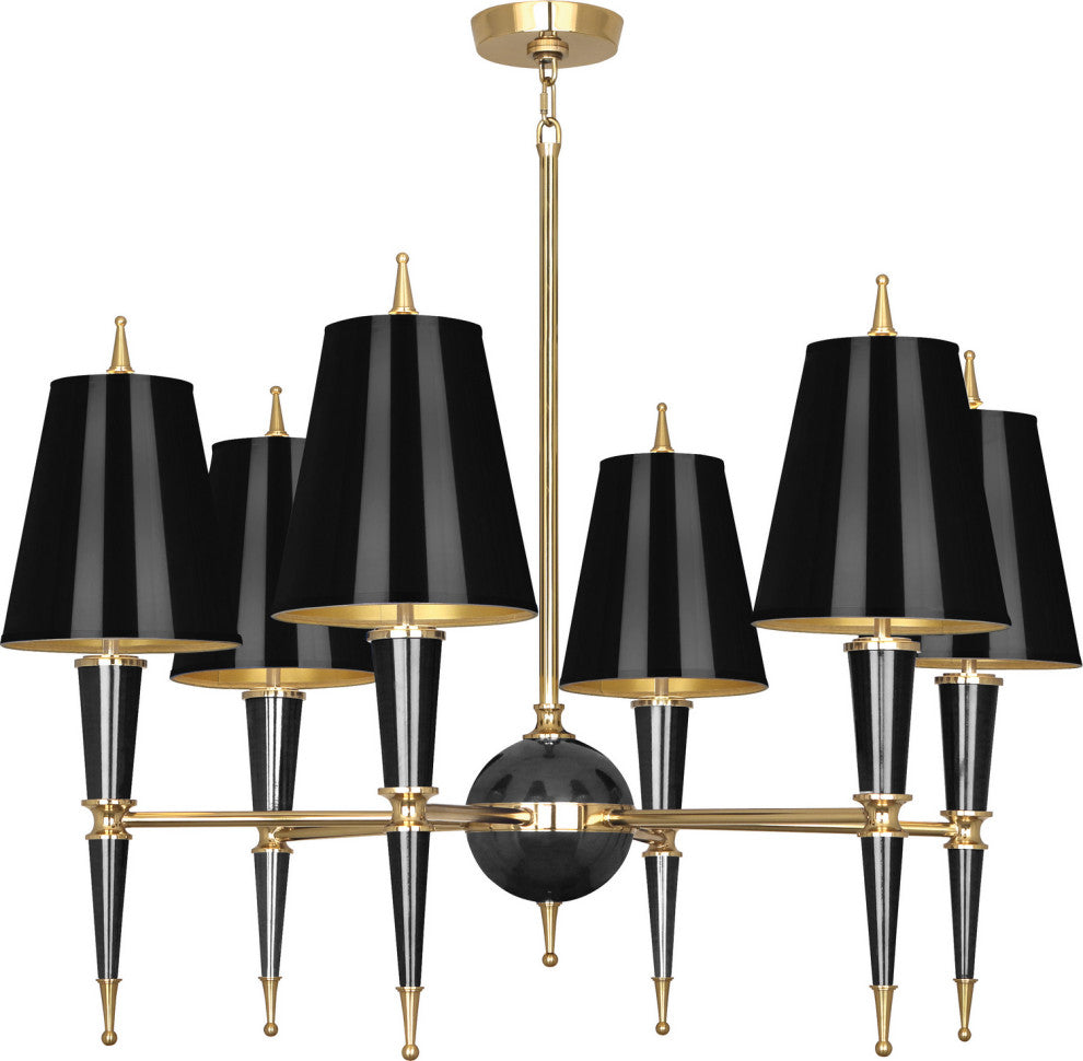 Robert Abbey-RA-B904-Six Light Chandelier, Jonathan Adler Versailles