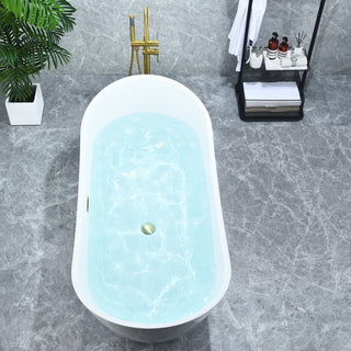 Vansza 67"x32" Flatbottom Freestanding Acrylic Soaking Bathtub