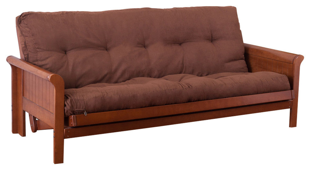 Blazing Needles Vitality 5" Microsuede Full Futon Mattress, Chocolate