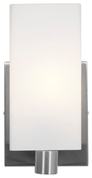 Access Lighting 50175 Archi 1 Light 5"W Bathroom Sconce - Brushed Steel / Opal