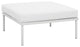 Harmony Outdoor Patio Aluminum Ottoman, White White