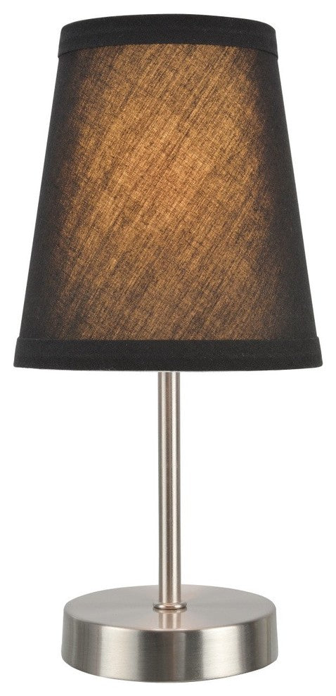 40085-3, 1-Pack Set, 1-Light Candlestick Table Lamp, Satin Nickel 10" High